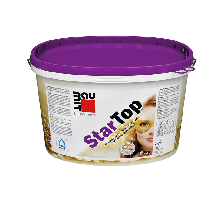 BAUMITBAYOSAN StarTop Kratzputzstr.2,0mm weiß 25kg Silikonputz mit Drypor-Effekt