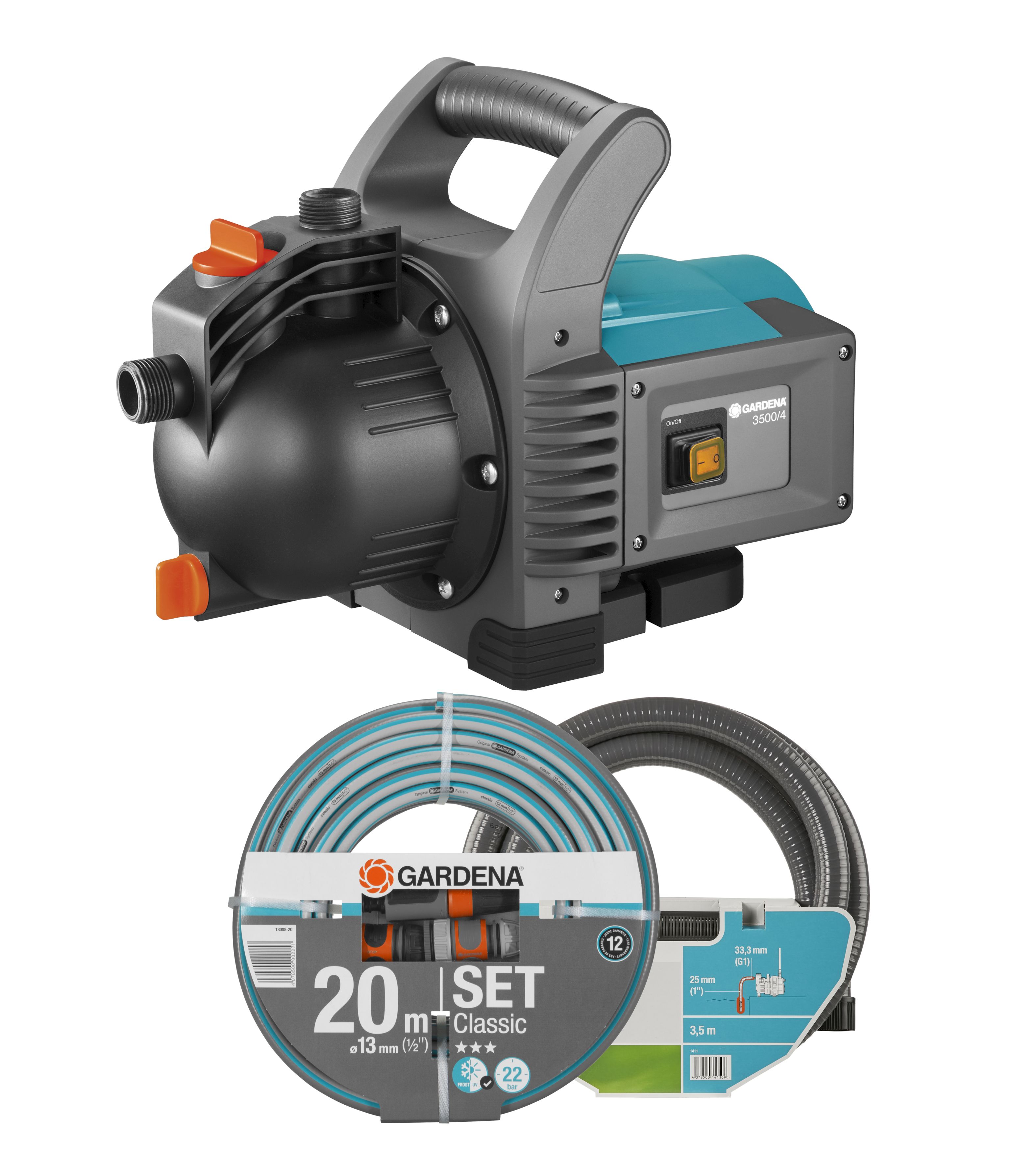 GARDENA Gartenpumpe 3500/4 Set Gardena