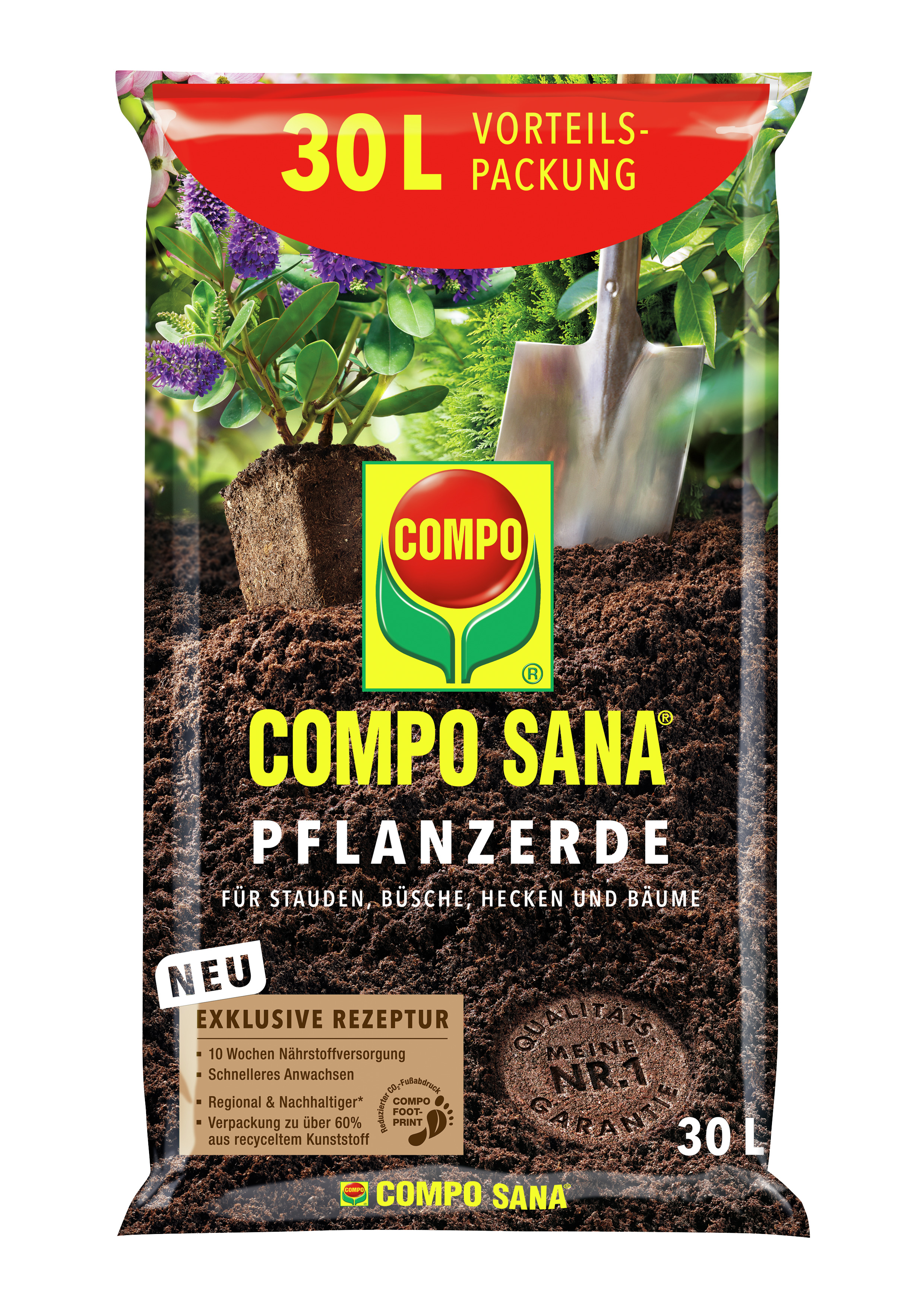 COMPO SANA Pflanzerde 30l FH COMPO COMPO SANA Pflanzerde 30l FH Compo PALETTEN-VE FH-Vorteilspack