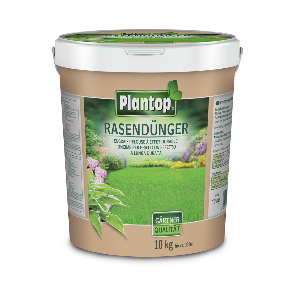 GREGOR ZIEGLER GMBH Plantop Rasendünger AKTION 10kg NPK 15+5+8 (+5) im Eimer